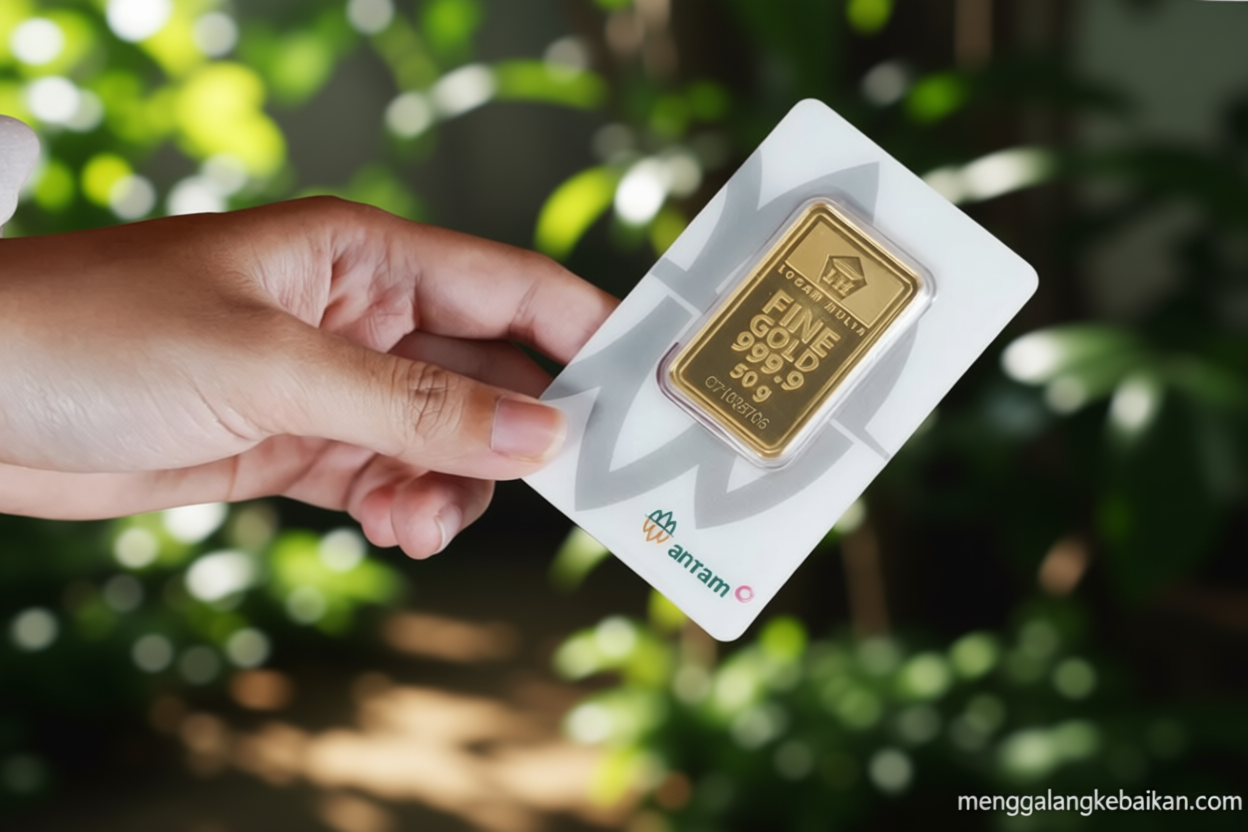 Kamis pagi ini harga emas Antam turun Rp15.000 jadi Rp2,769 juta/gr