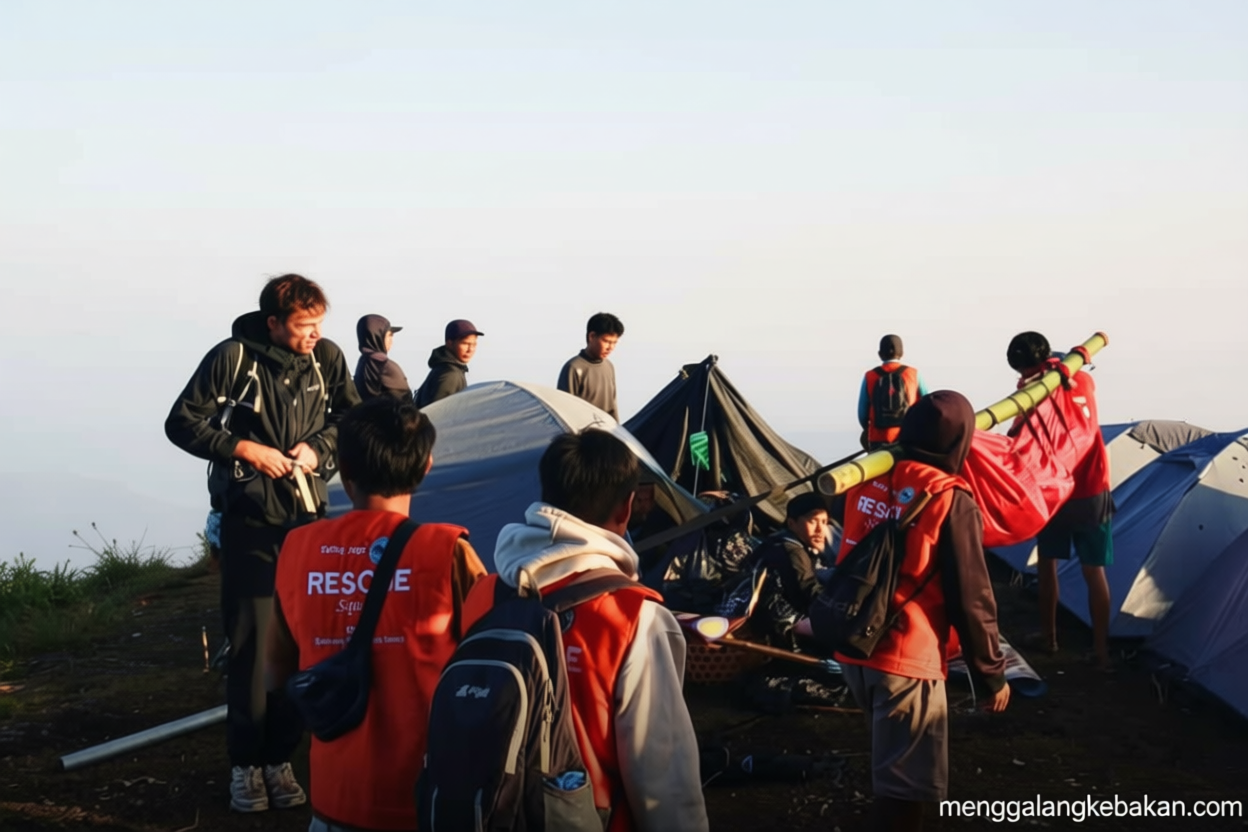 TNGR: Korban kecelakaan di jalur pendaki Gunung Rinjani dievakuasi