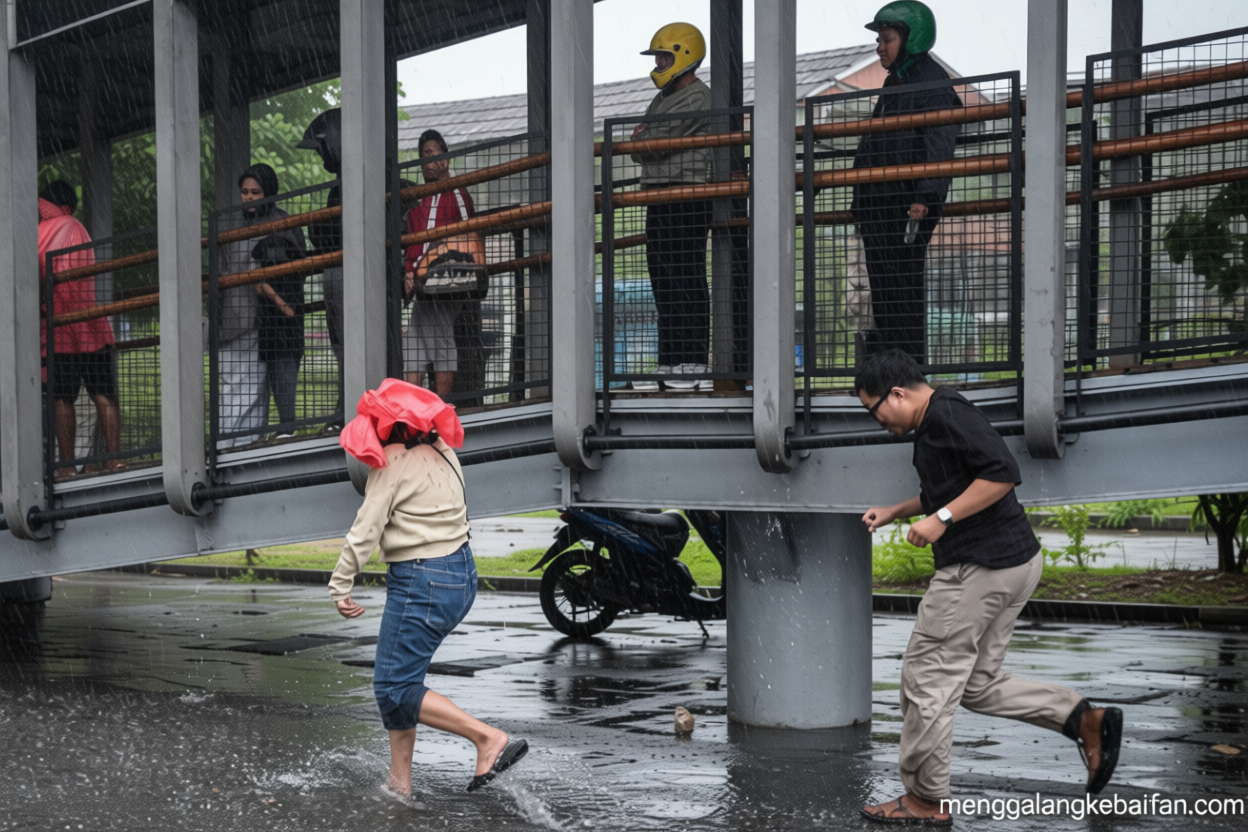 Sebagian Jakarta diperkirakan hujan pada Selasa pagi hingga sore