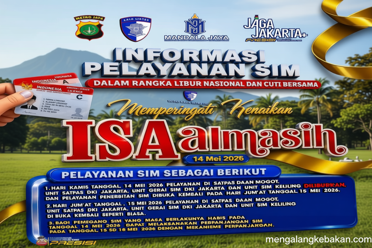 Kenaikan Yesus Kristus – layanan SIM di Jakarta diliburkan