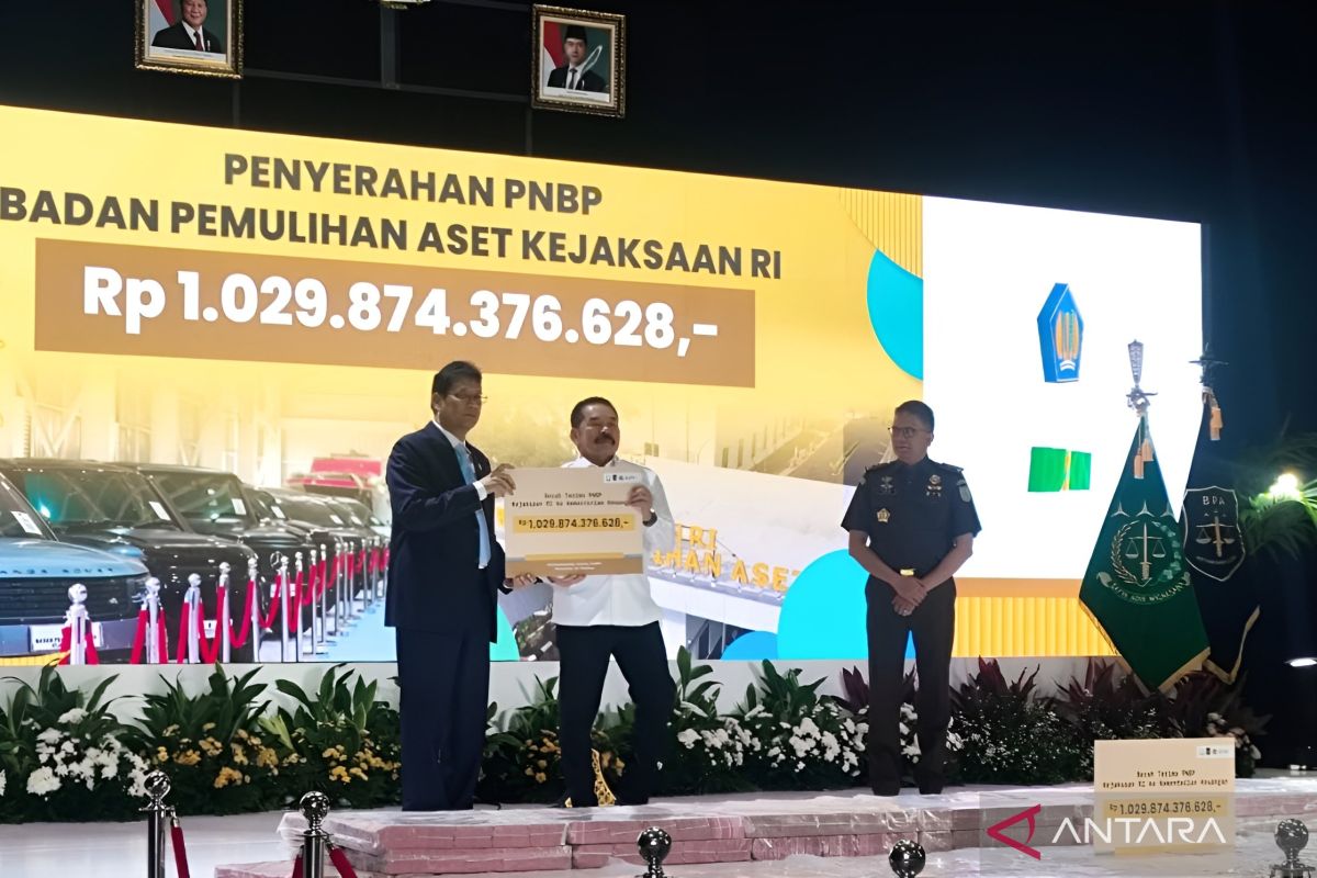 Kejagung serahkan Rp1,02 triliun hasil pemulihan aset ke Kemenkeu