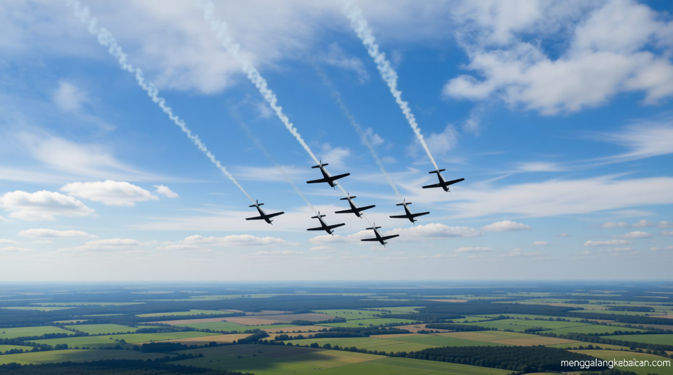 What Happened During: Atraksi udara Jupiter Aerobatic Team TNI AU pukau warga Banjarbaru