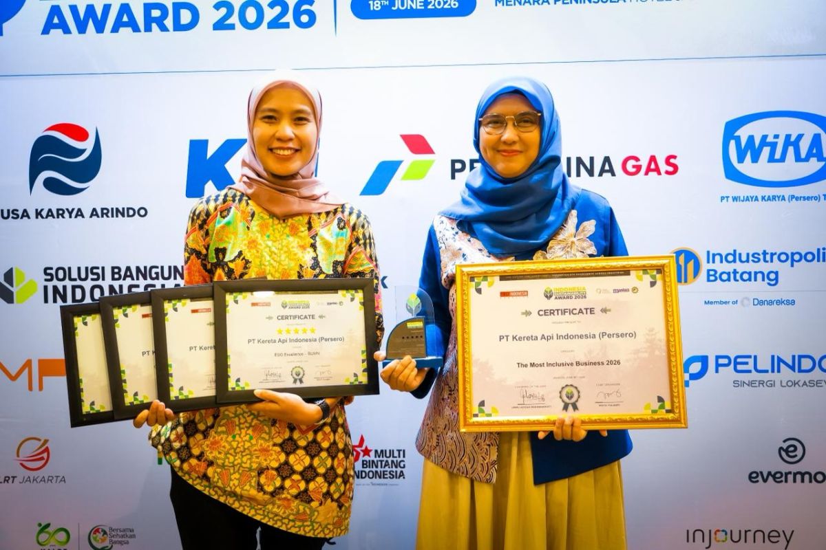 Key Strategy: KAI Raih 5 Penghargaan Indonesia Sustainability Award 2026, Perkuat Layanan Inklusif dan Transportasi Rendah Emisi