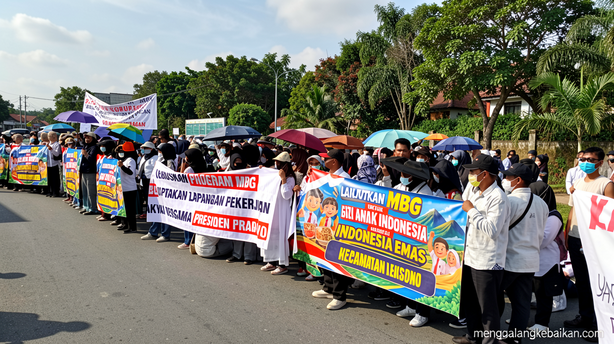Aksi damai di Wonosobo suarakan kelanjutan program MBG