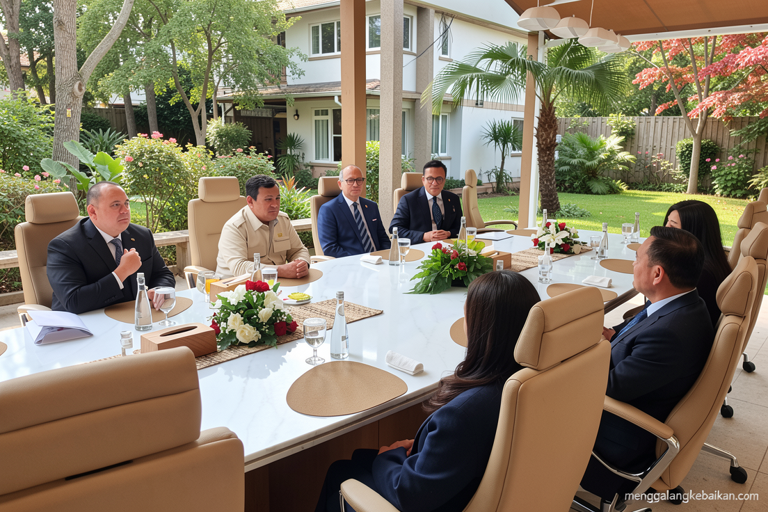 Prabowo tukar pikiran dengan tiga eks PM Thailand di Wisma Danantara