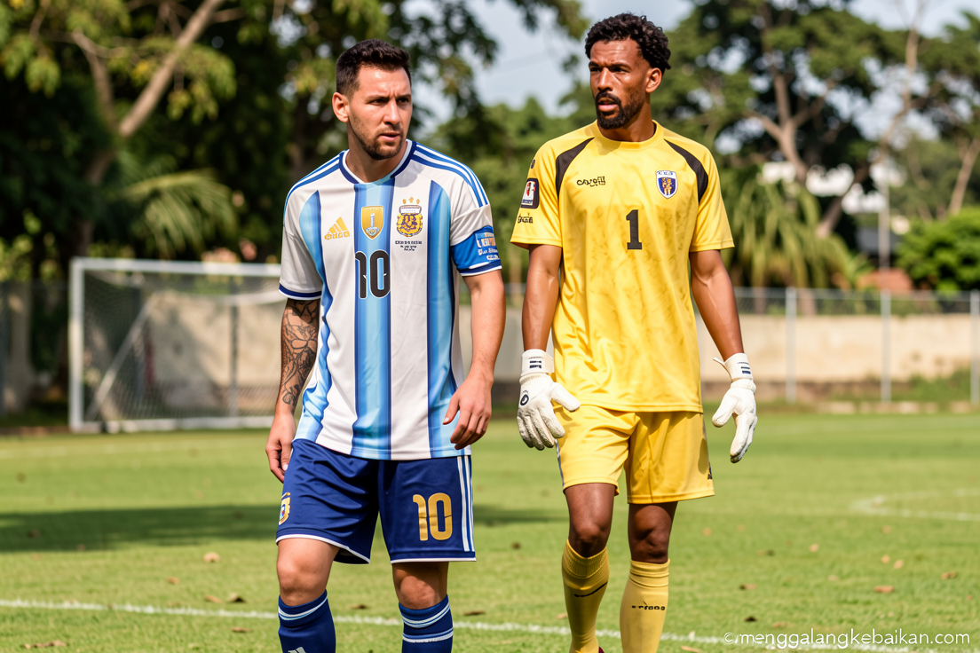 Cek fakta – foto Kiper Cape Verde Vozinha merangkul Lionel Messi di ruang ganti
