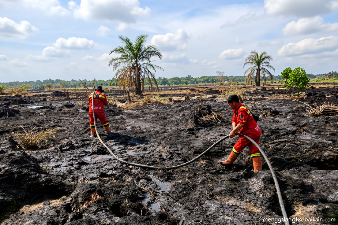 Manggala Agni padamkan karhutla 7,5 hektare di Rokan Hilir Riau