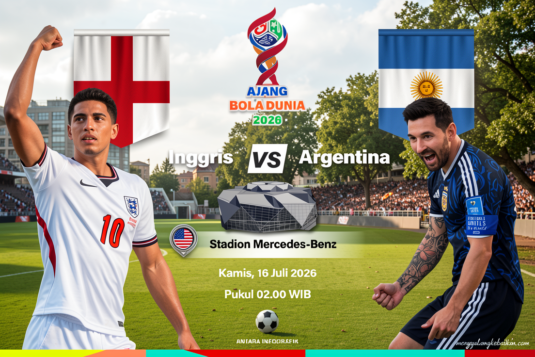 Susunan pemain: Inggris rotasi tiga pemain, Argentina satu pergantian