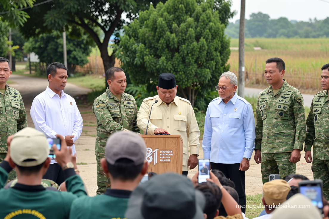 Prabowo pimpin panen raya bersama TNI di 43 lokasi dari Malang