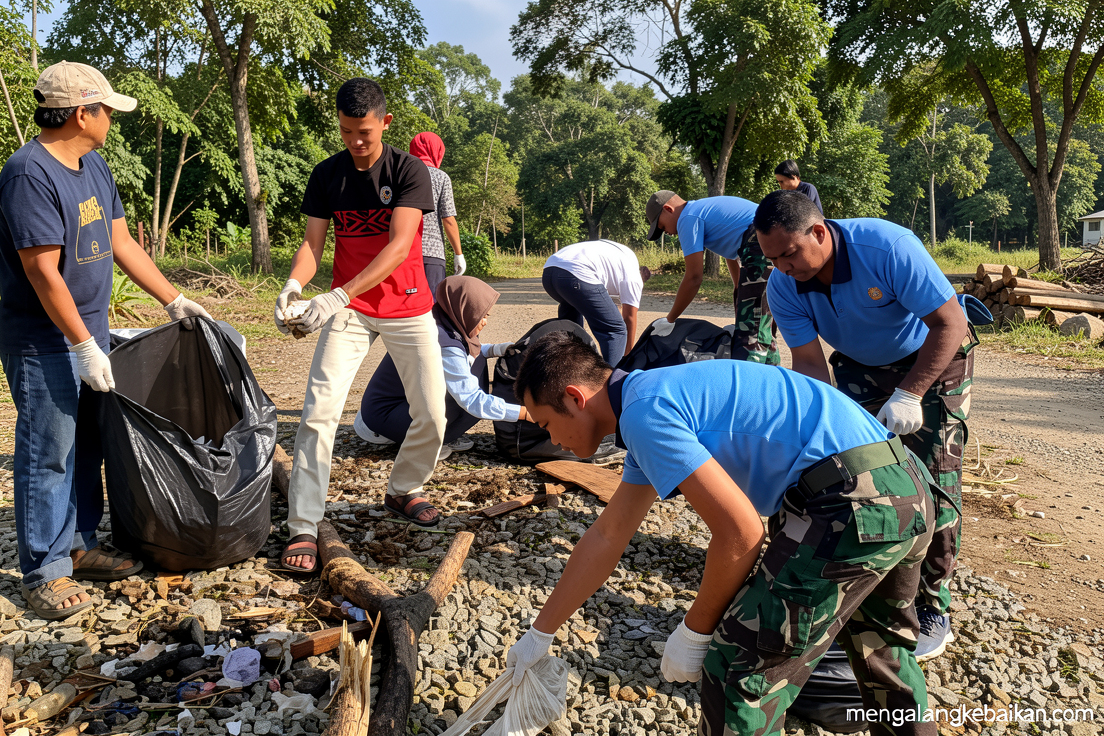 Lanud Pattimura aksi bersih pantai sambut Hari Bakti ke-79 TNI AU